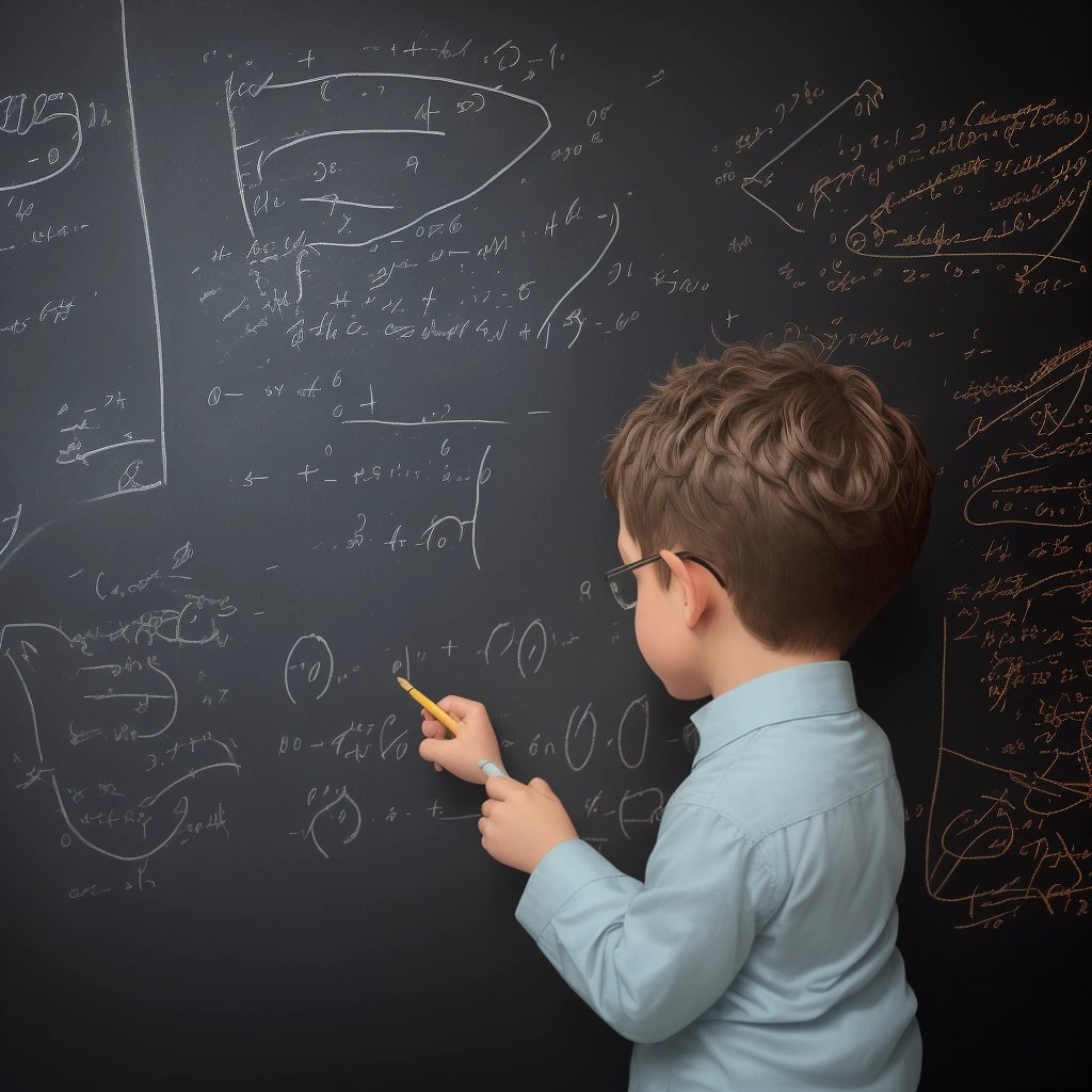 Excited Child Doing Base-12 Math