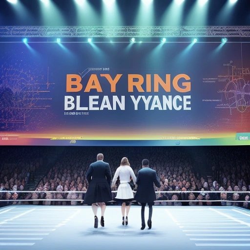 Theoretical physicists walking away with the 'Physics Battle Royale' banner overhead