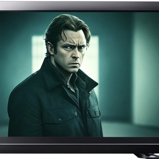 TV screen depicting a dramatic scene