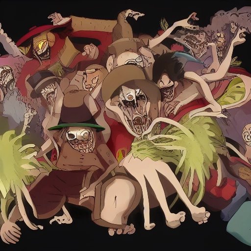 AI-generated Straw Hat crew fan art