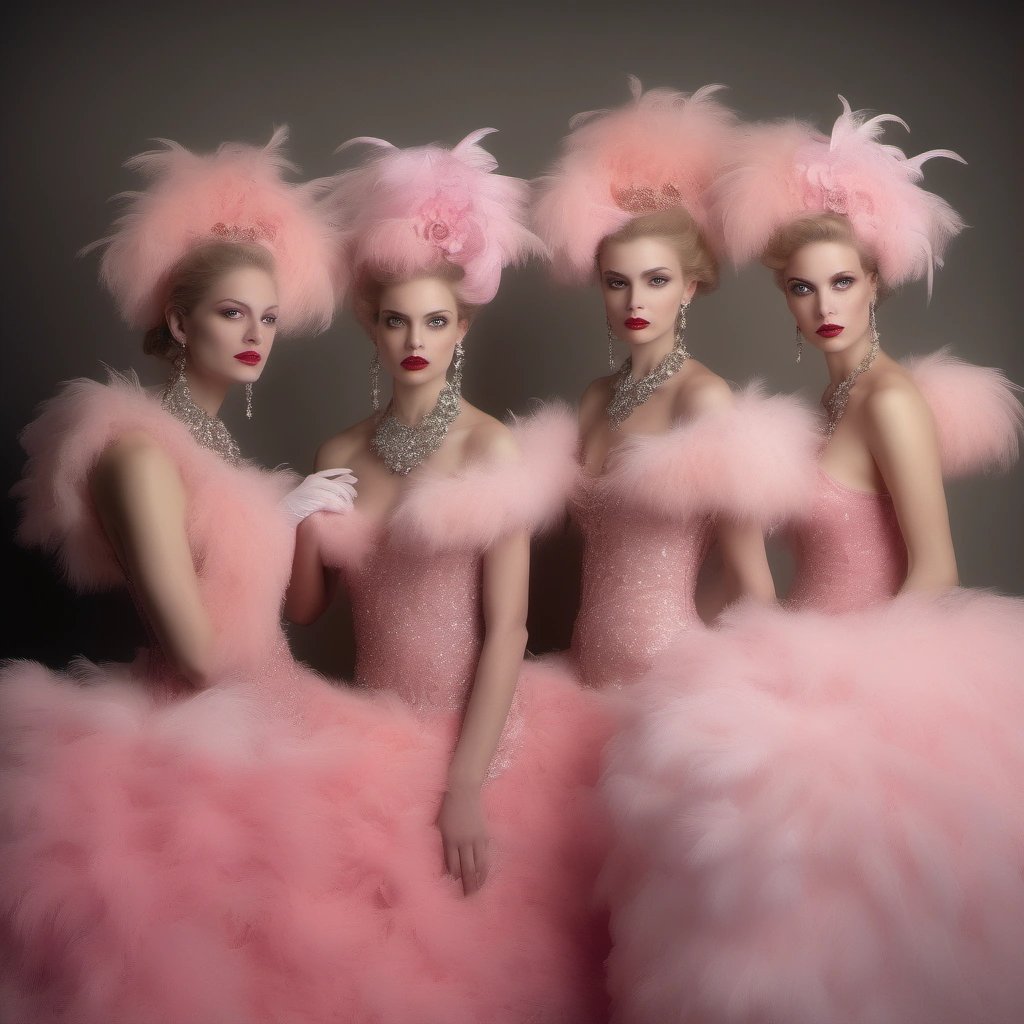 Fashionable flamingos