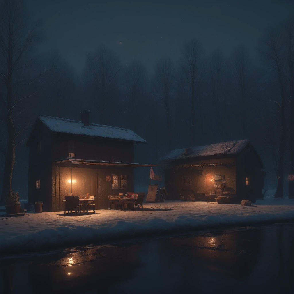 a person happily enjoying a piece of dark chocolate, with a peaceful background, warm lighting, cozy atmosphere, cinematic, 4k, hyper-realistic, detailed, intricate, art by ash thorpe and simon stalenhag