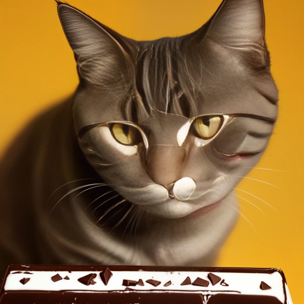 Kitty not interested in chocolate