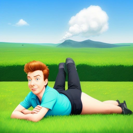 Rick Astley lying down and farting