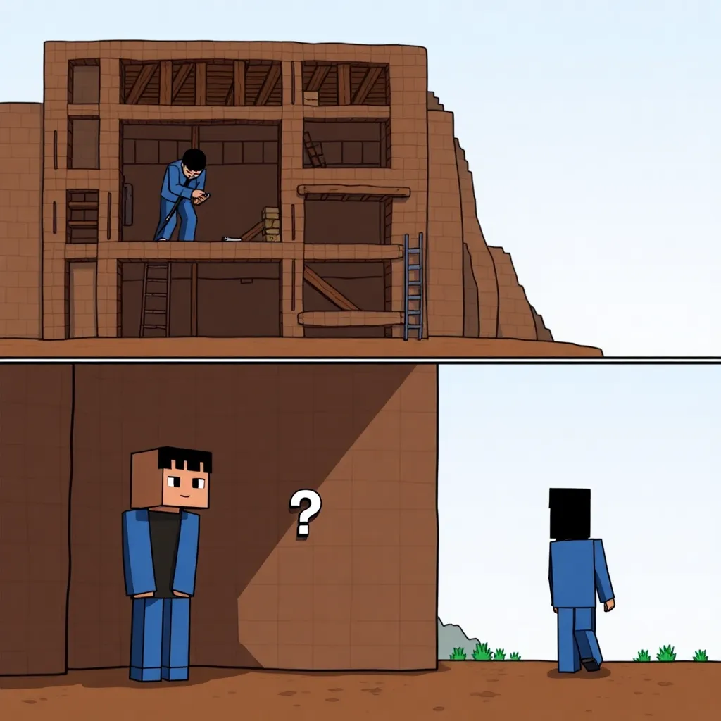 “He built a question mark and left”