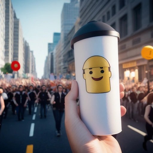 Middle Finger Emoji Leading a March