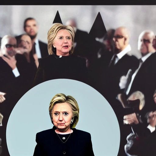Hillary Clinton at an Illuminati meeting