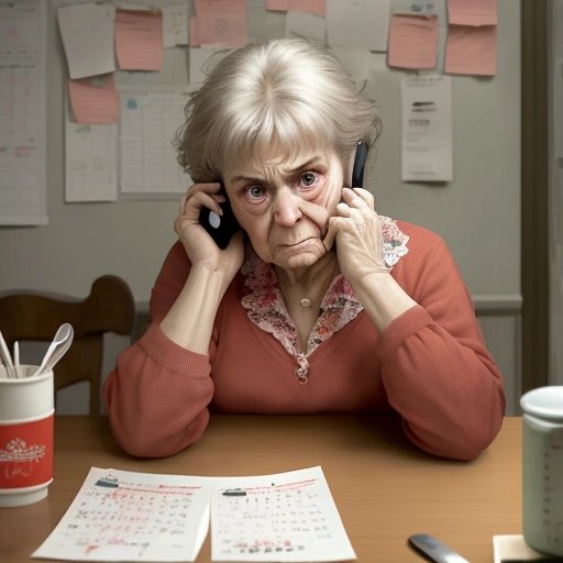 Exasperated Nancy holding a phone