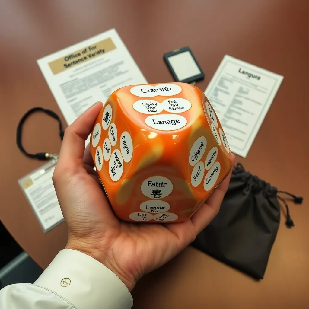 The 36-language dice issued to every citizen