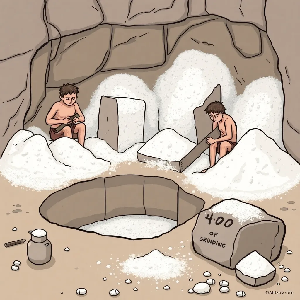 Stone-on-stone abrasion pits turning surplus rock into “morale problems”