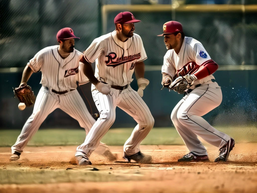 jogadores de beisebol, críquete e hóquei no gelo em ação, representando a diversidade de esportes