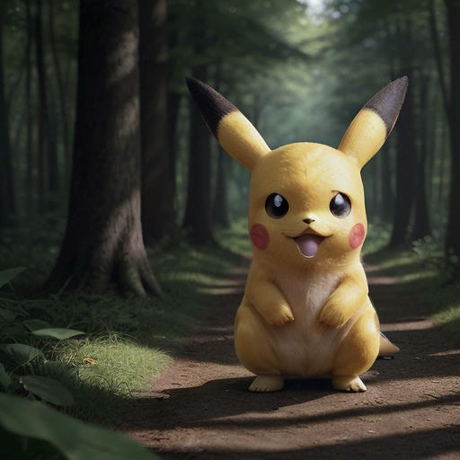 Pikachu enjoying a leisurely stroll