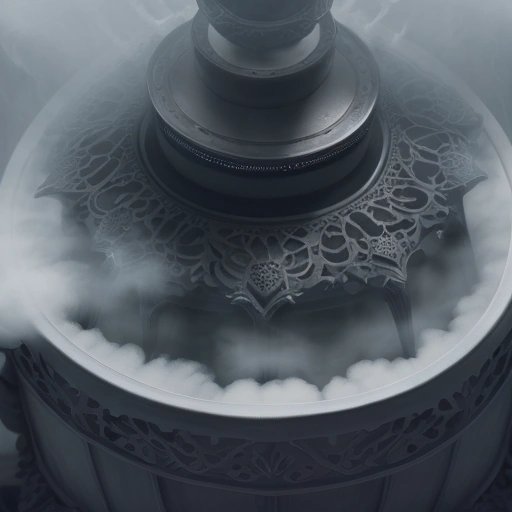 Fog machine in the living fog costume