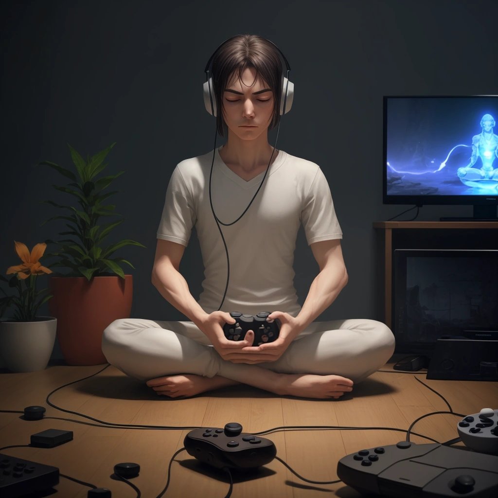 Speedrunner meditating