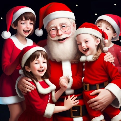 Santa Claus bringing joy to children