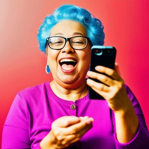 Aunt taking a hilarious selfie