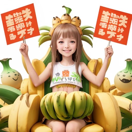 Wololi on a throne of bananas