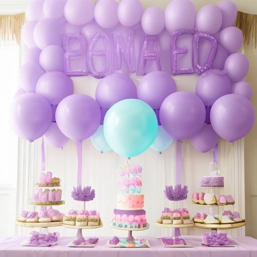 Lavender-themed gender reveal party