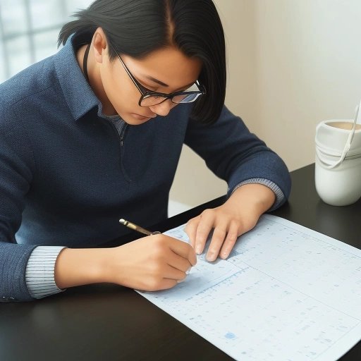 Person solving a crossword puzzle with ease