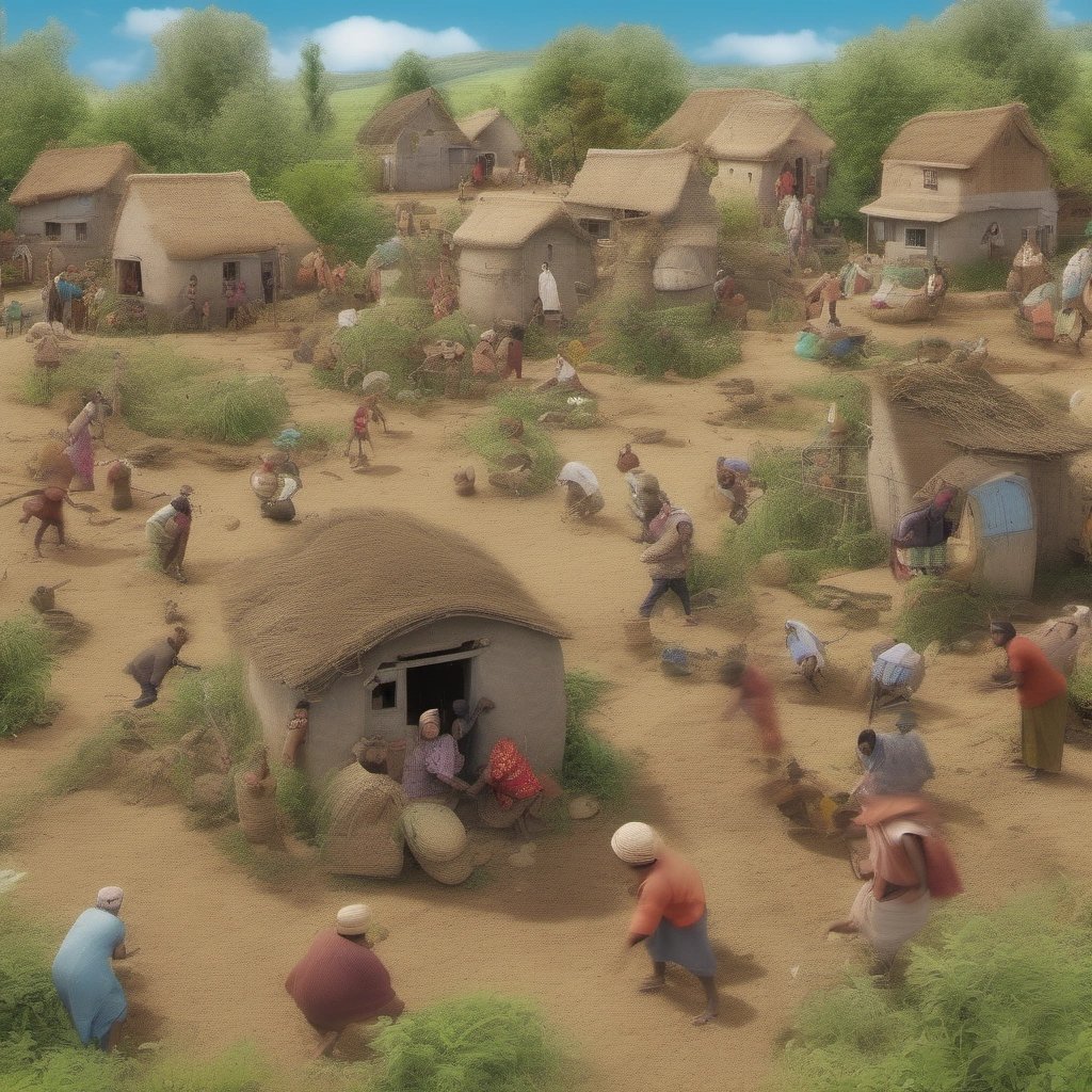 Villagers adapting to the invasion