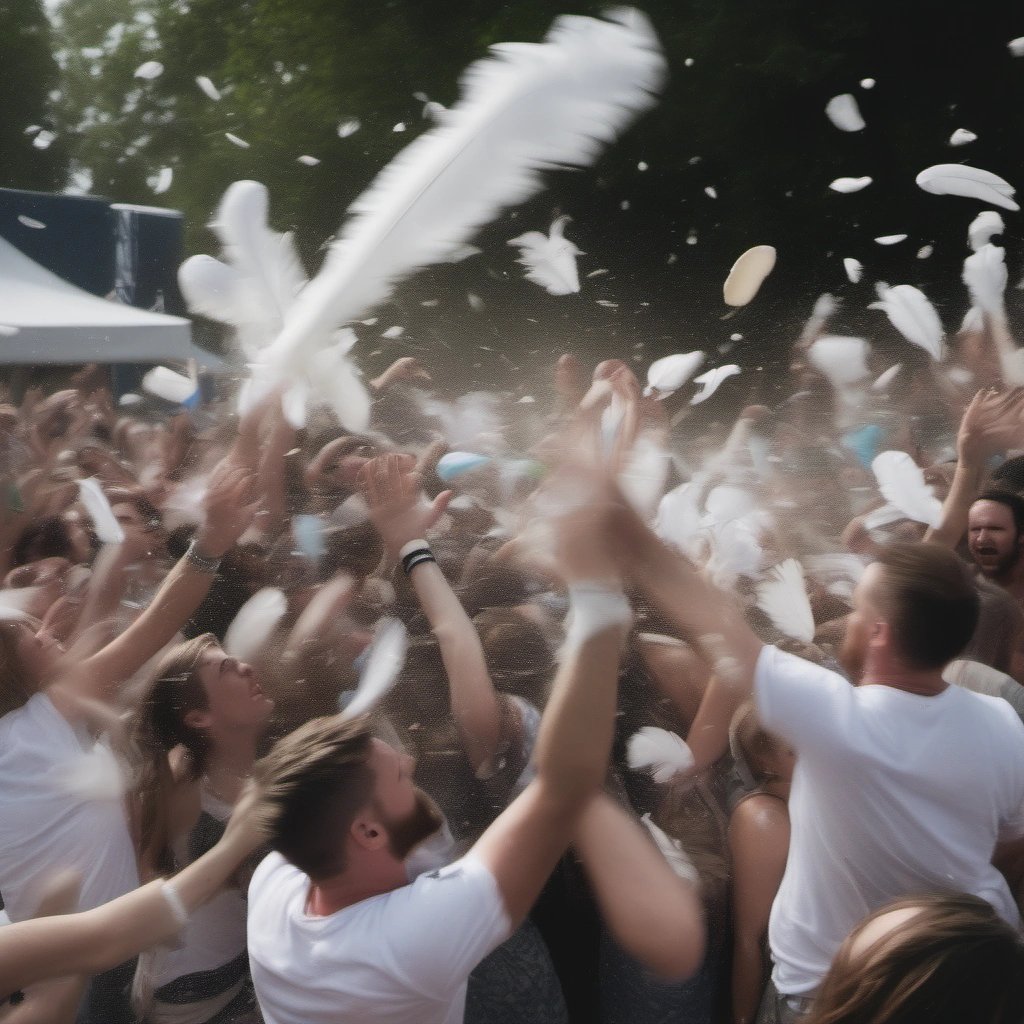 Pillow fight at Pleasant Fest