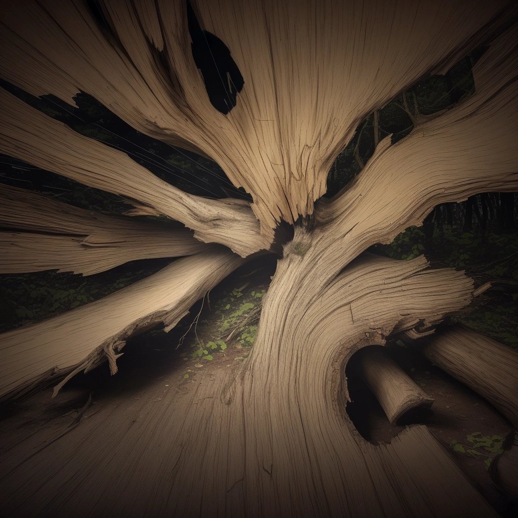 Waveform graph of the fallen tree sound