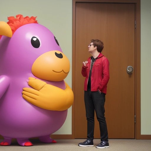 Person talking to Psych2Go mascot