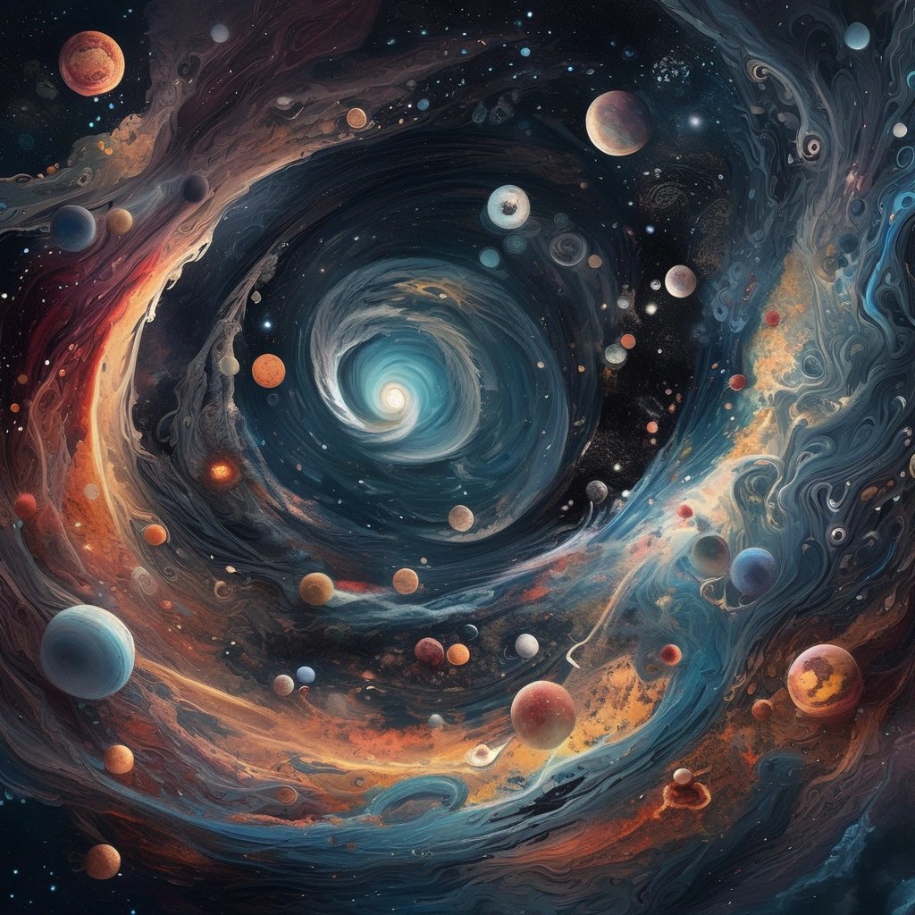 Surreal space landscape