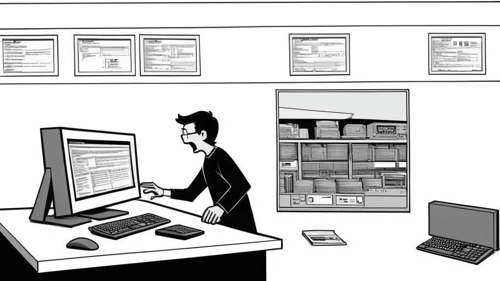 a comic strip style illustration of a user running a command on a computer, the computer screen displaying 'systemd-tmpfiles --purge', and the next panel showing the user in shock as their files vanish, humorous and exaggerated