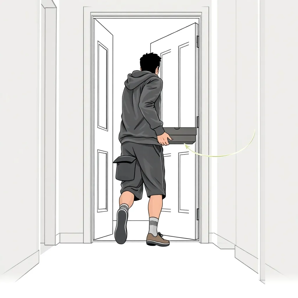 Late-stage delivery dependency (door opens before the bell)