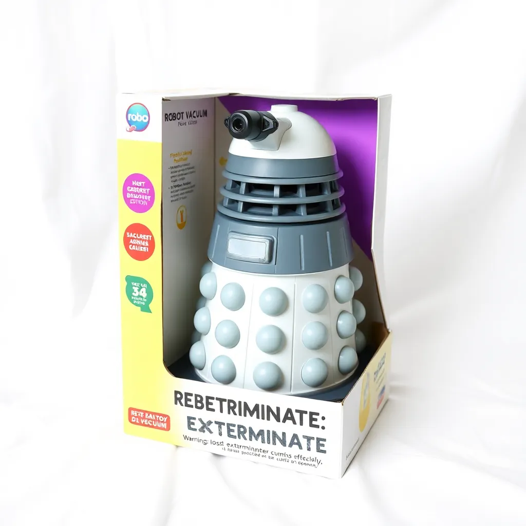 The controversial kids’ toy: “Robot Vacuum: EXTERMINATE Edition”