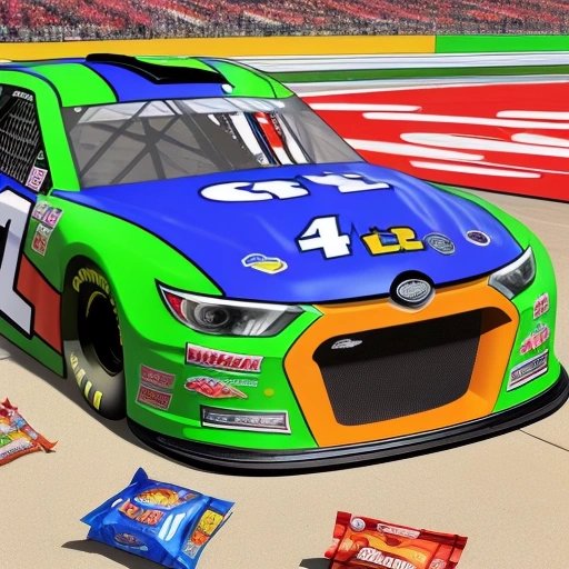NASCAR driver with snacks and water pipe