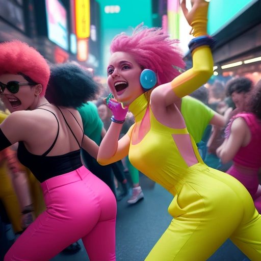 Annoyed crowd of people watching an ESFP dance
