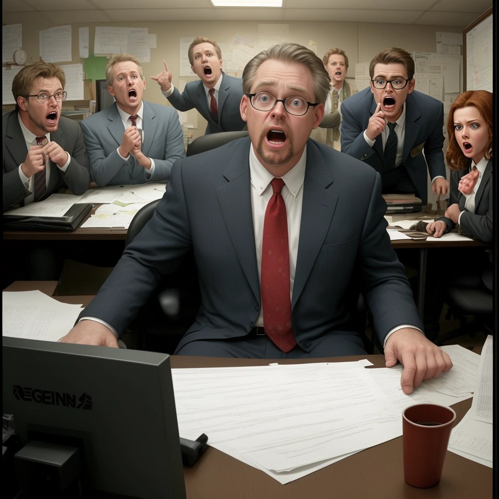 Roger Jenkins singing in his office