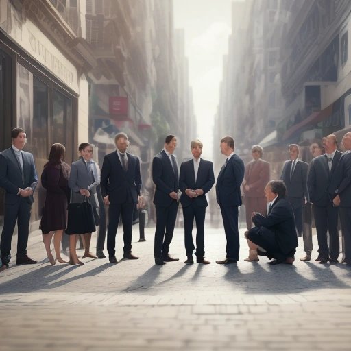 Executives confused by the homeless man