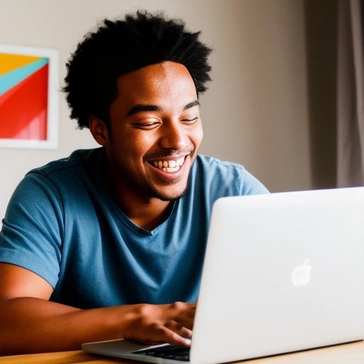 Person laughing uncontrollably at 'The Wibble' website