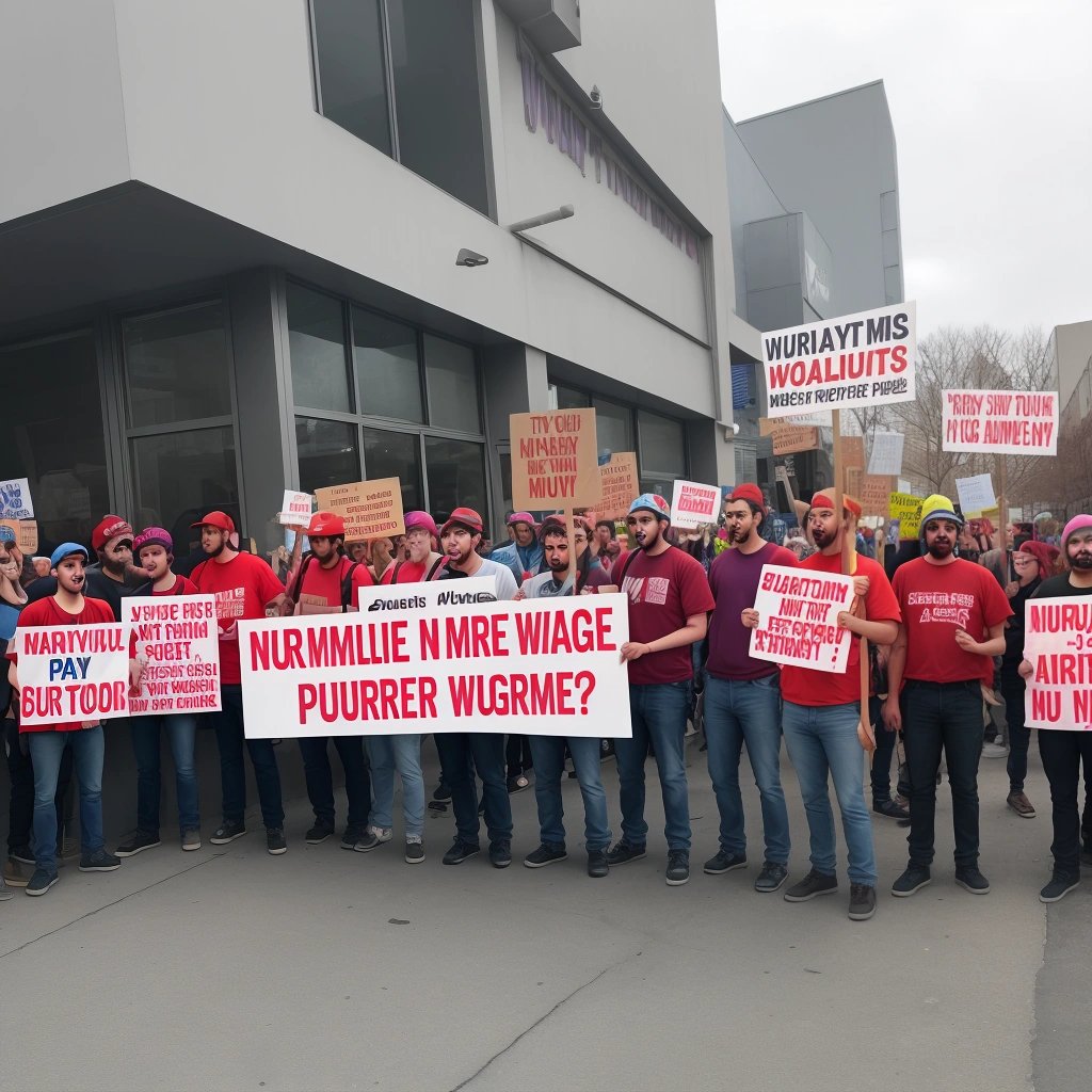 Workers on picket line outside Slurm factory