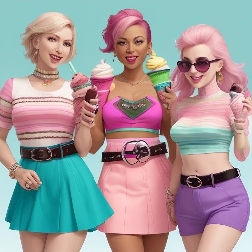 Promotional image of people wearing the Belted Bliss Spumoni ice cream belt