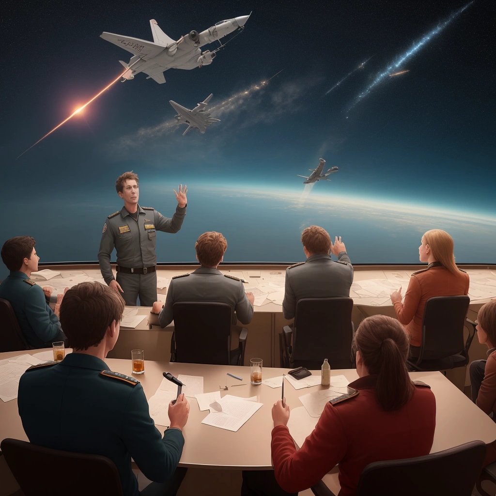 Debate about the sky art