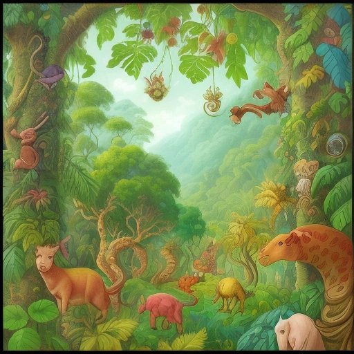 Vibrant rainforest