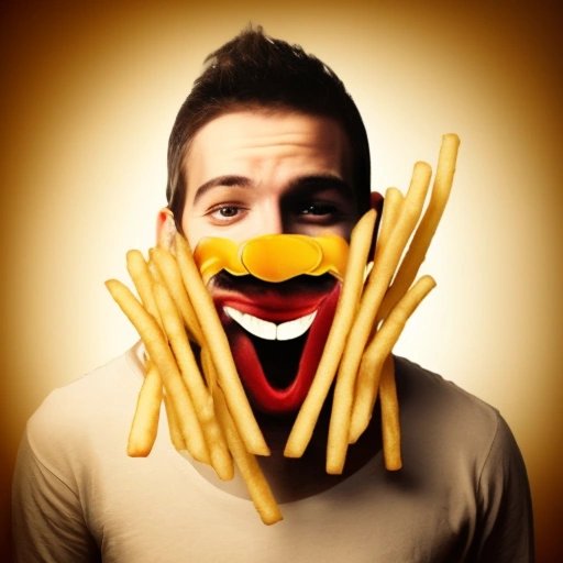 Person with french fry nose