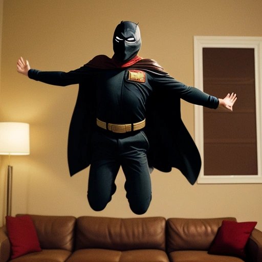 David trying to fly unsuccessfully
