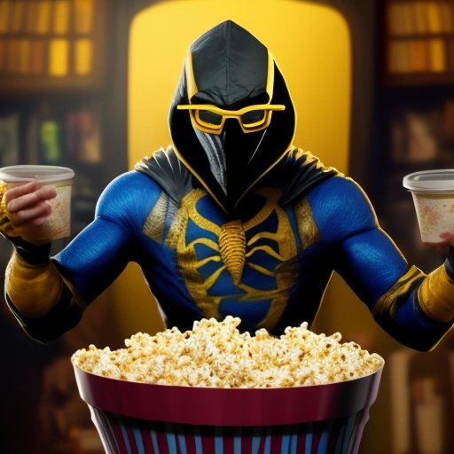 Scorpion watching a movie