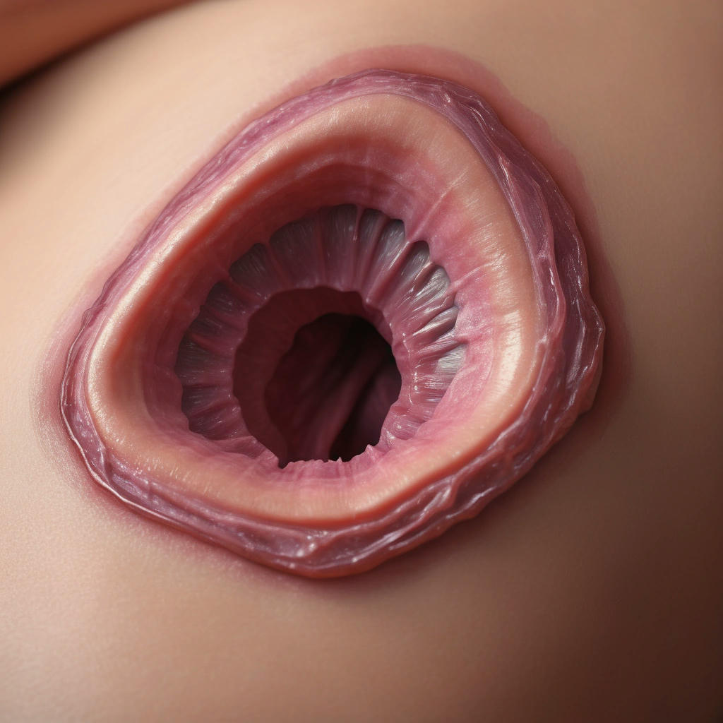 Woman's vagina with innie