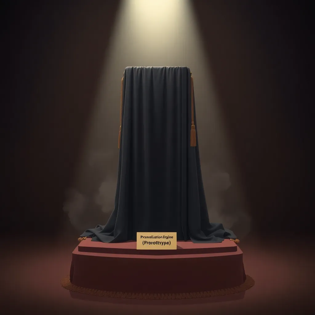 Ceremonial server rack draped in velvet