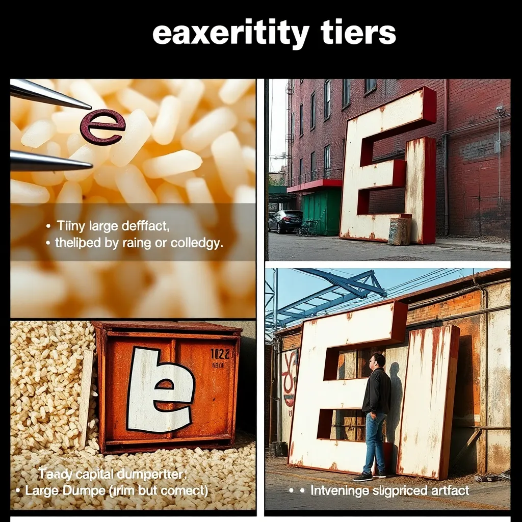E size-status symbols: tiny, large, extra-large