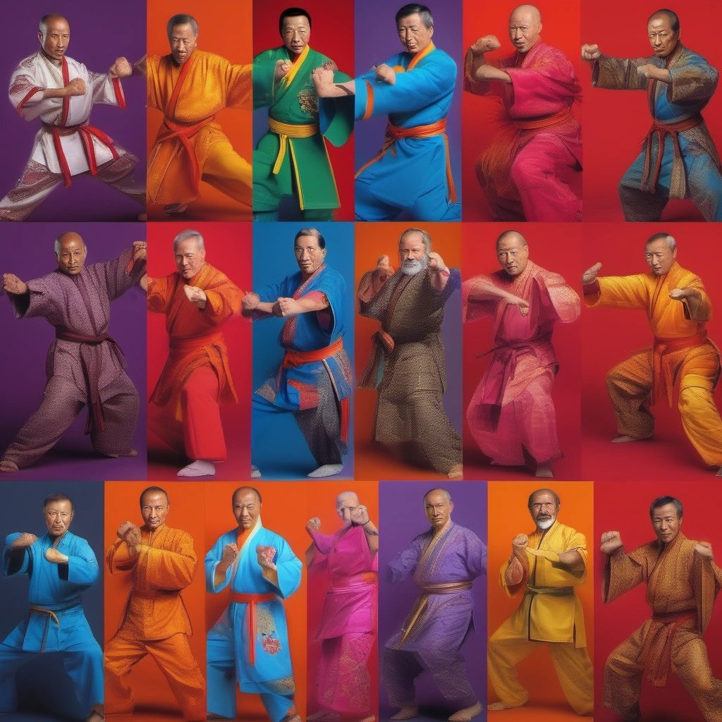 World Leaders in Kung Fu attire