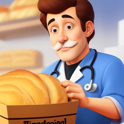 Dr. Albert Einschneiden cartoon with bread