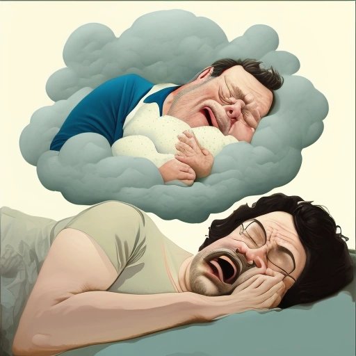 Husband snoring comically