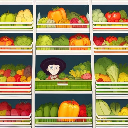 Hiding in a grocery store shelf